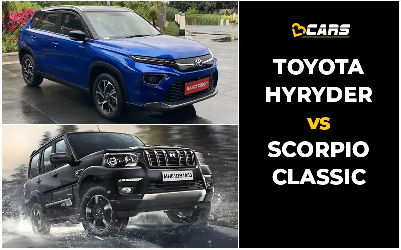 Toyota Urban Cruiser Hyryder Vs Mahindra Scorpio Classic Price, Engine Specs, Dimensions Comparison